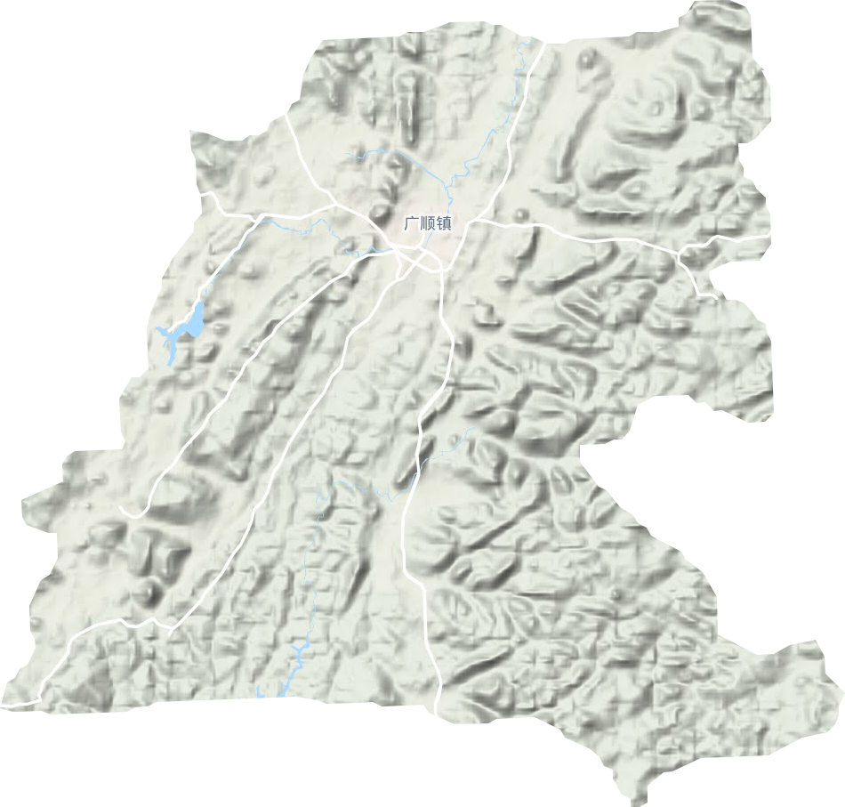 广顺镇地形地图