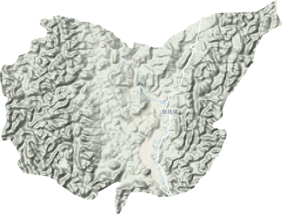 鼓扬镇地形地图
