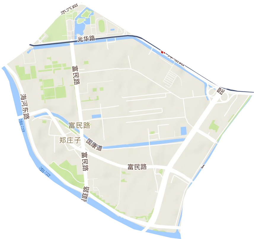 富民路街道地形地图