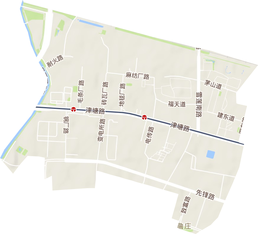 二号桥街道地形地图