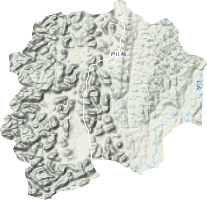 芦山镇地形地图