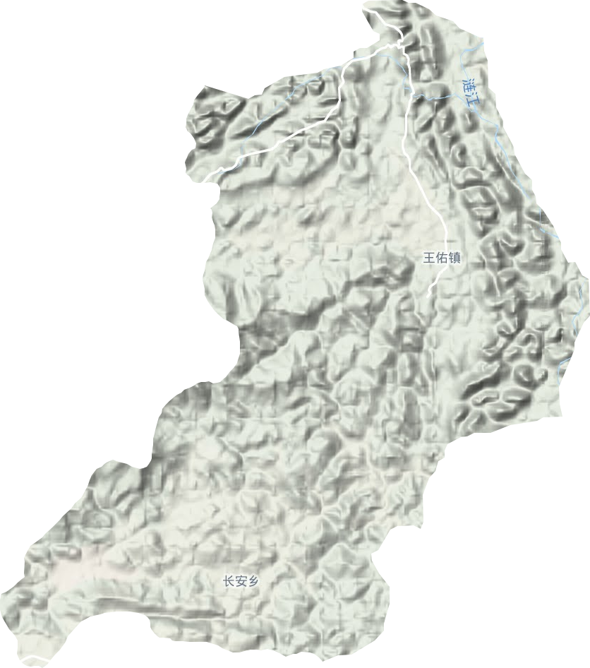 王佑镇地形地图
