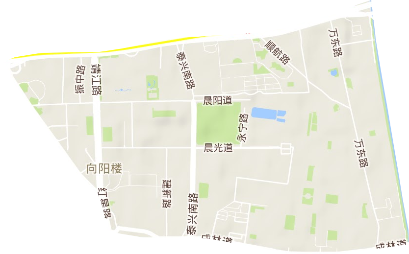 向阳楼街道地形地图
