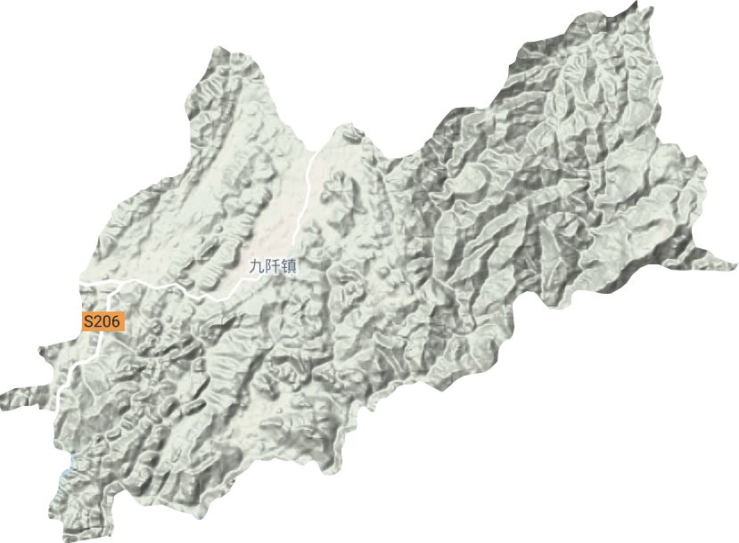 九阡镇地形地图