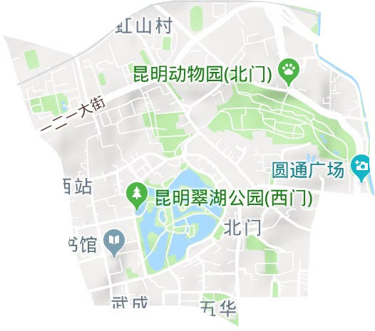 华山街道地形地图
