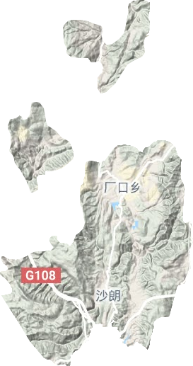 西翥街道地形地图