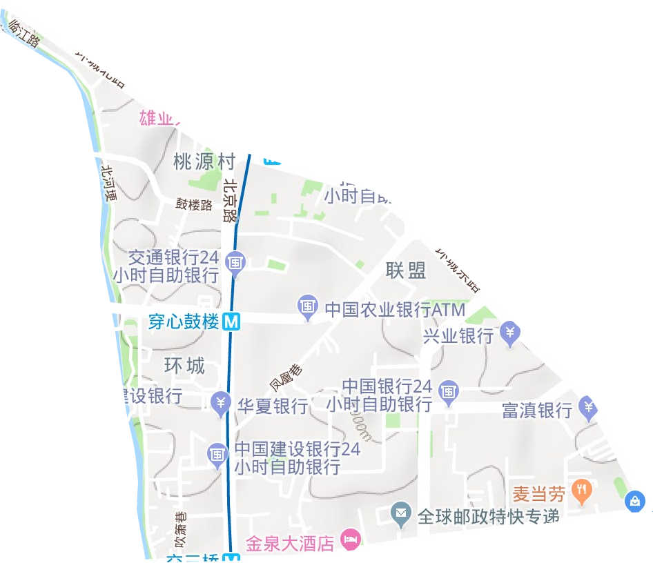 鼓楼街道地形地图