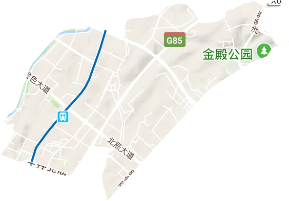 金辰街道地形地图
