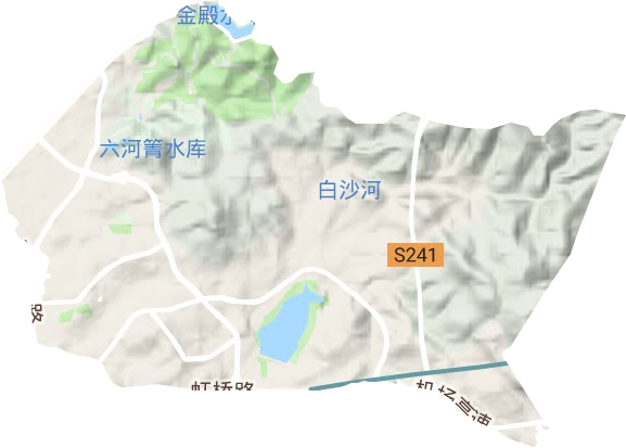 青云街道地形地图