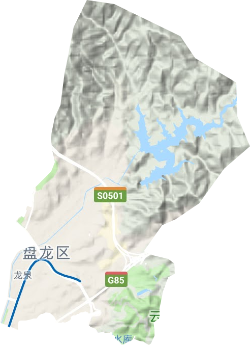 龙泉街道地形地图