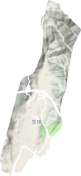 茨坝街道地形地图