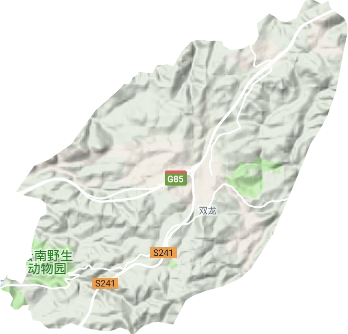 双龙街道地形地图