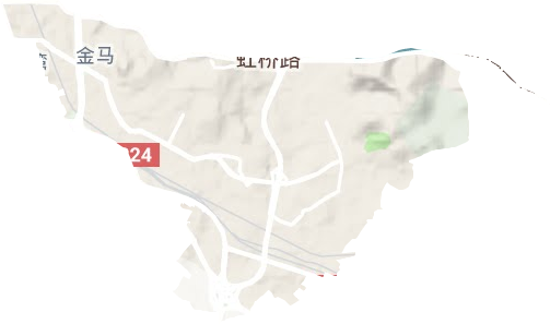 金马街道地形地图