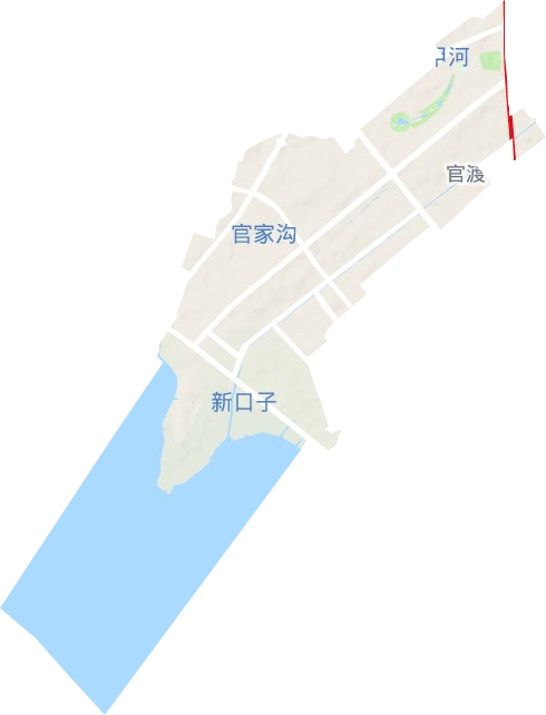 官渡街道地形地图