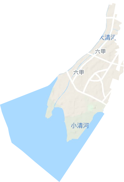 六甲街道地形地图