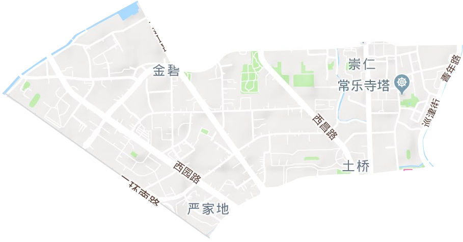 金碧街道地形地图