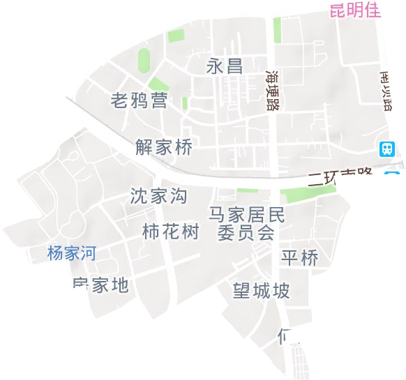 永昌街道地形地图