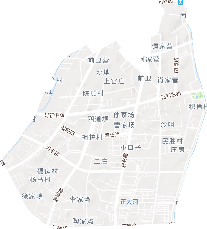 前卫街道地形地图