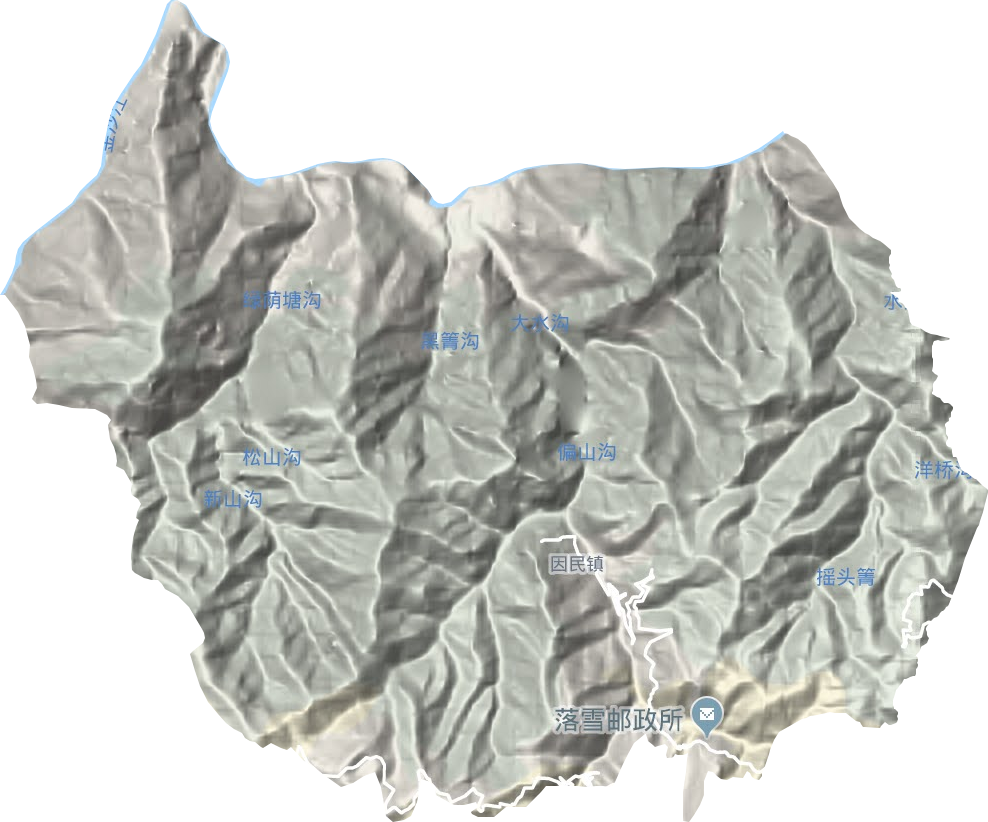 因民镇地形地图