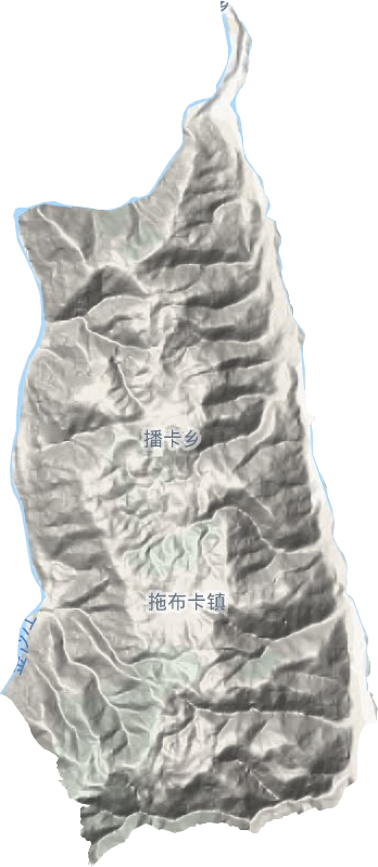 拖布卡镇地形地图