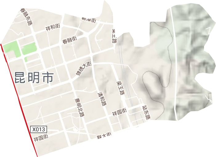 洛龙街道地形地图