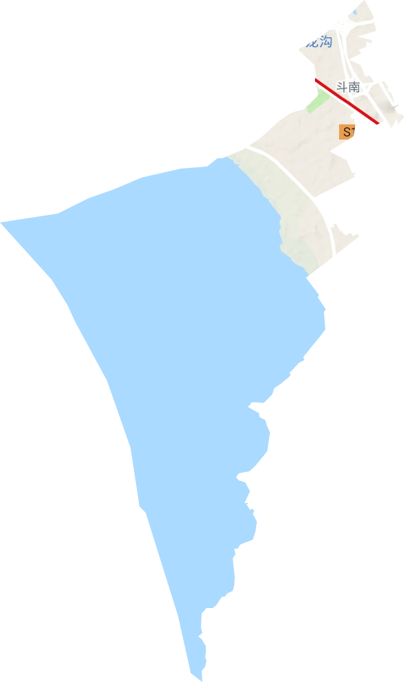 斗南街道地形地图