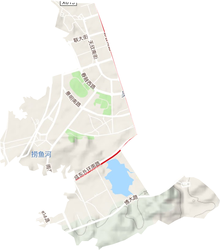雨花街道地形地图
