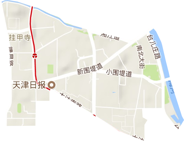 挂甲寺街道地形地图