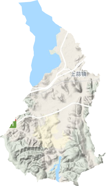上蒜镇地形地图