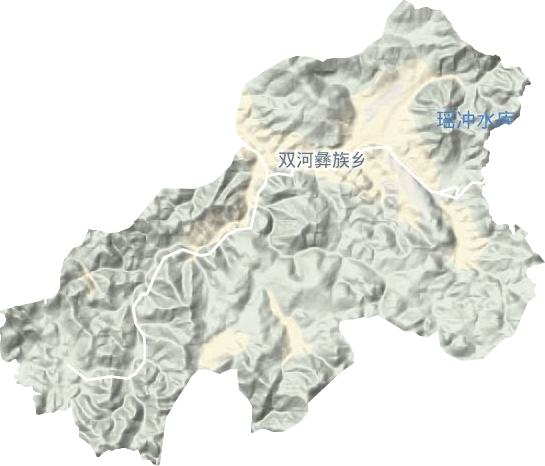 双河彝族乡地形地图