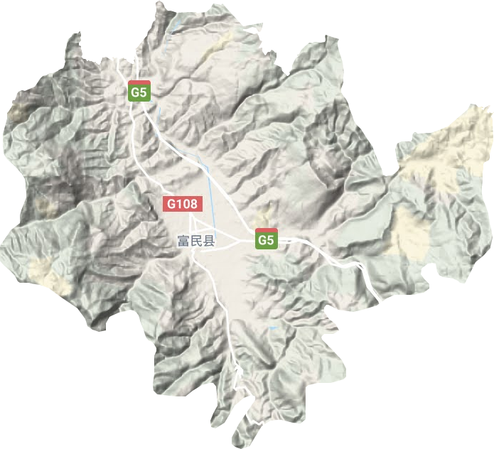 永定街道地形地图