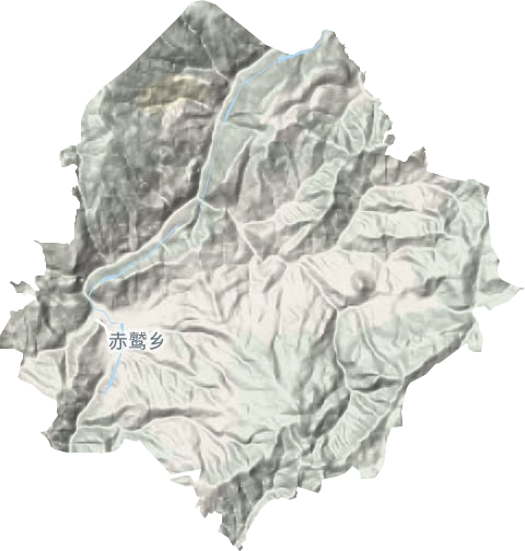 赤鹫镇地形地图