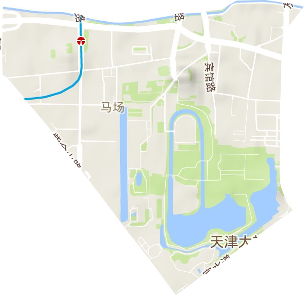 马场街道地形地图