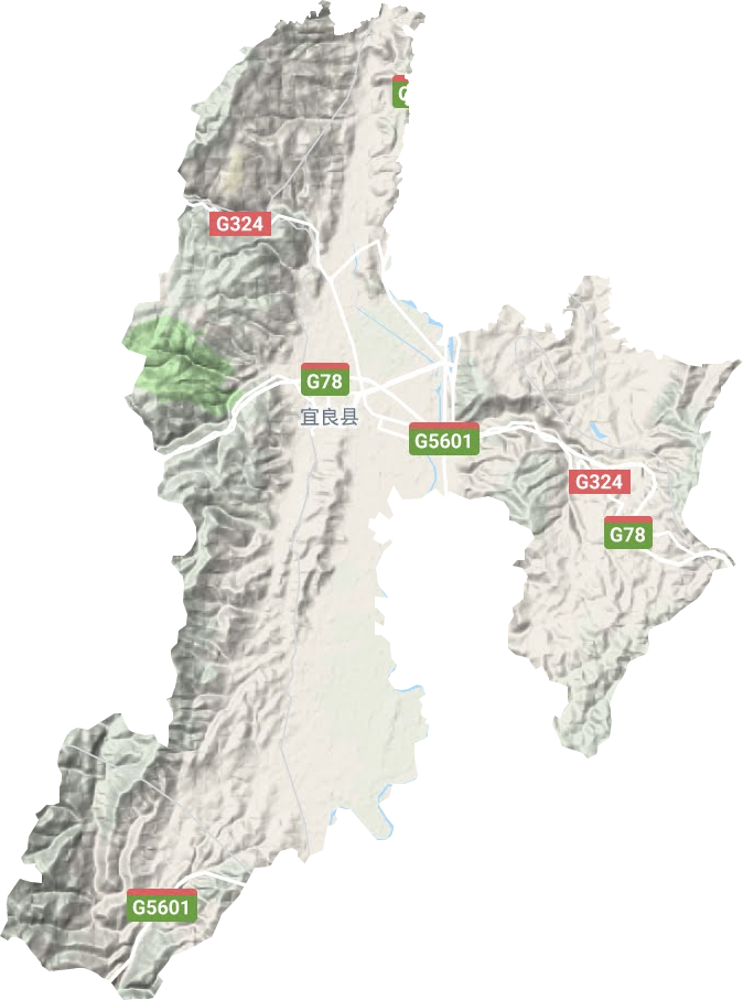 匡远街道地形地图