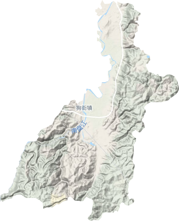 狗街镇地形地图