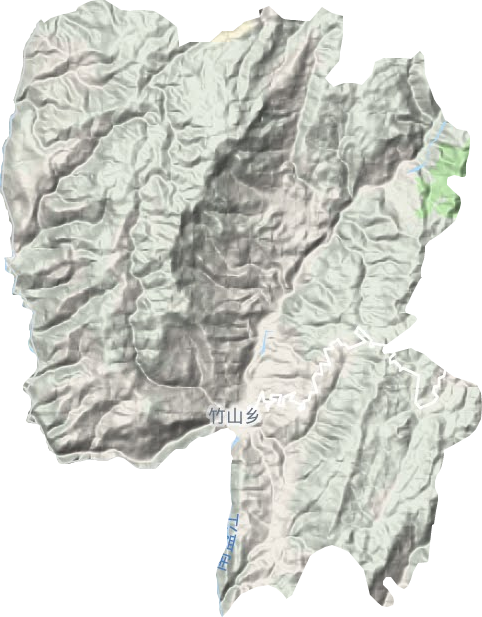 竹山镇地形地图