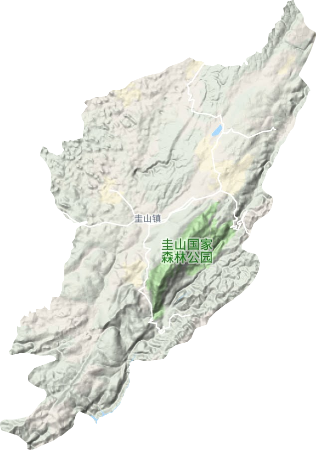 圭山镇地形地图