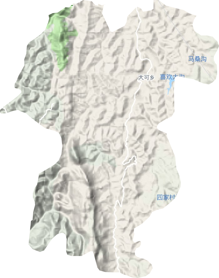 大可乡地形地图