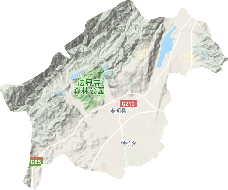 嵩阳街道地形地图