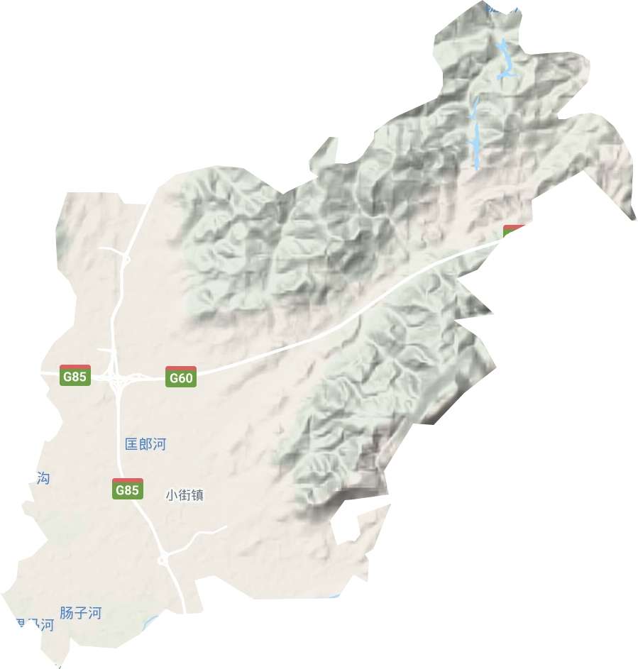 小街镇地形地图