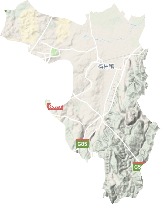 杨林镇地形地图
