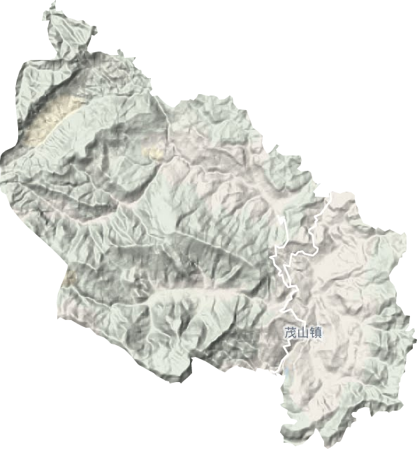 茂山镇地形地图