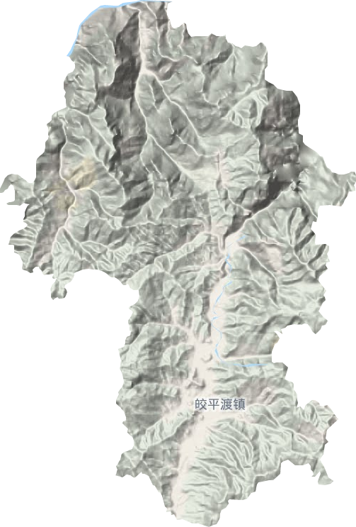 皎平渡镇地形地图