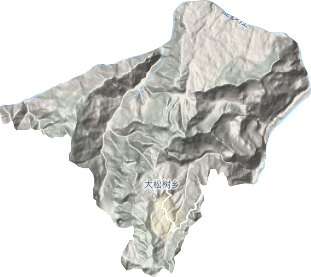乌东德镇地形地图