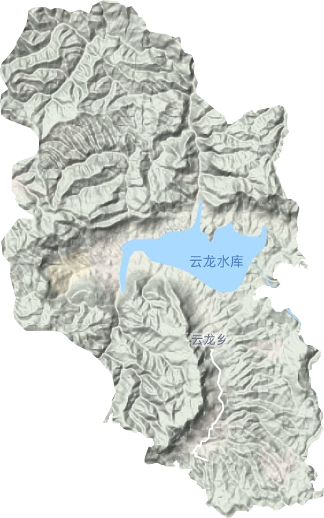 云龙乡地形地图