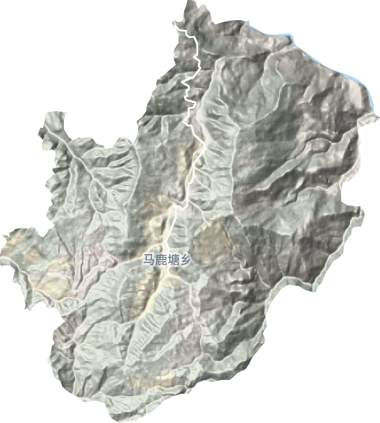 马鹿塘乡地形地图
