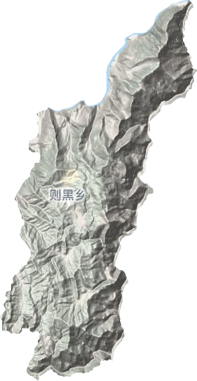 则黑乡地形地图