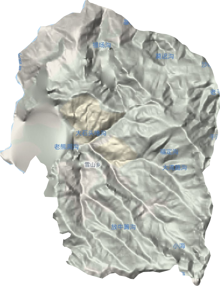 雪山乡地形地图