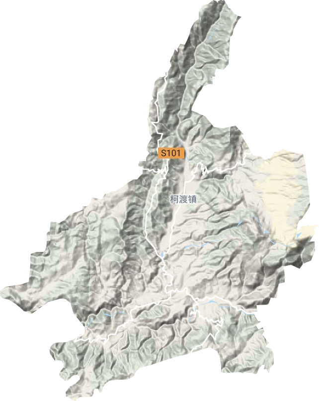 柯渡镇地形地图