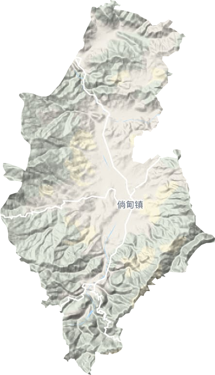 倘甸镇地形地图